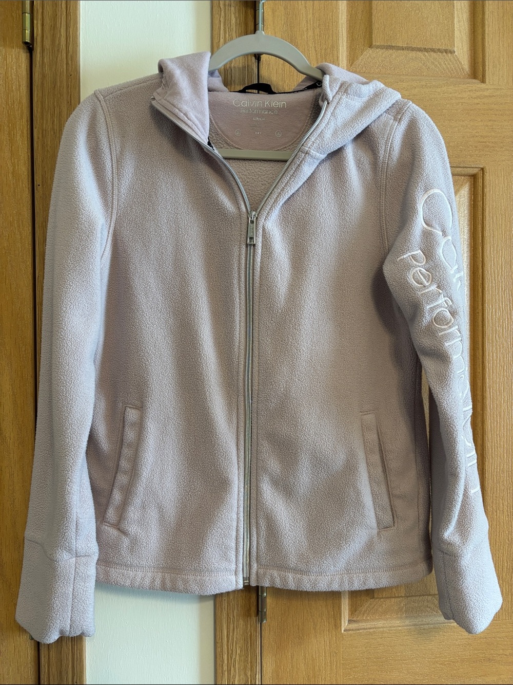 Calvin Klein Performance Lilac Full-Zip Hooded Fleece Jacket